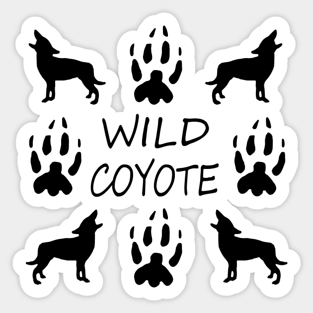 Wildlife gifts, coyote, design, Call of the Wild Sticker by sandyo2ly